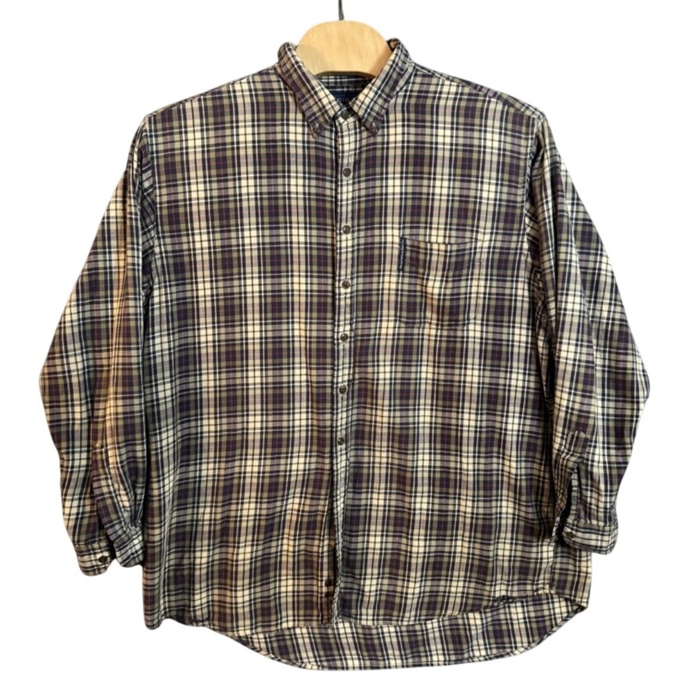 Abercrombie & Fitch The Big Shirt Mens XXL Plaid Flannel Button Down Vintage